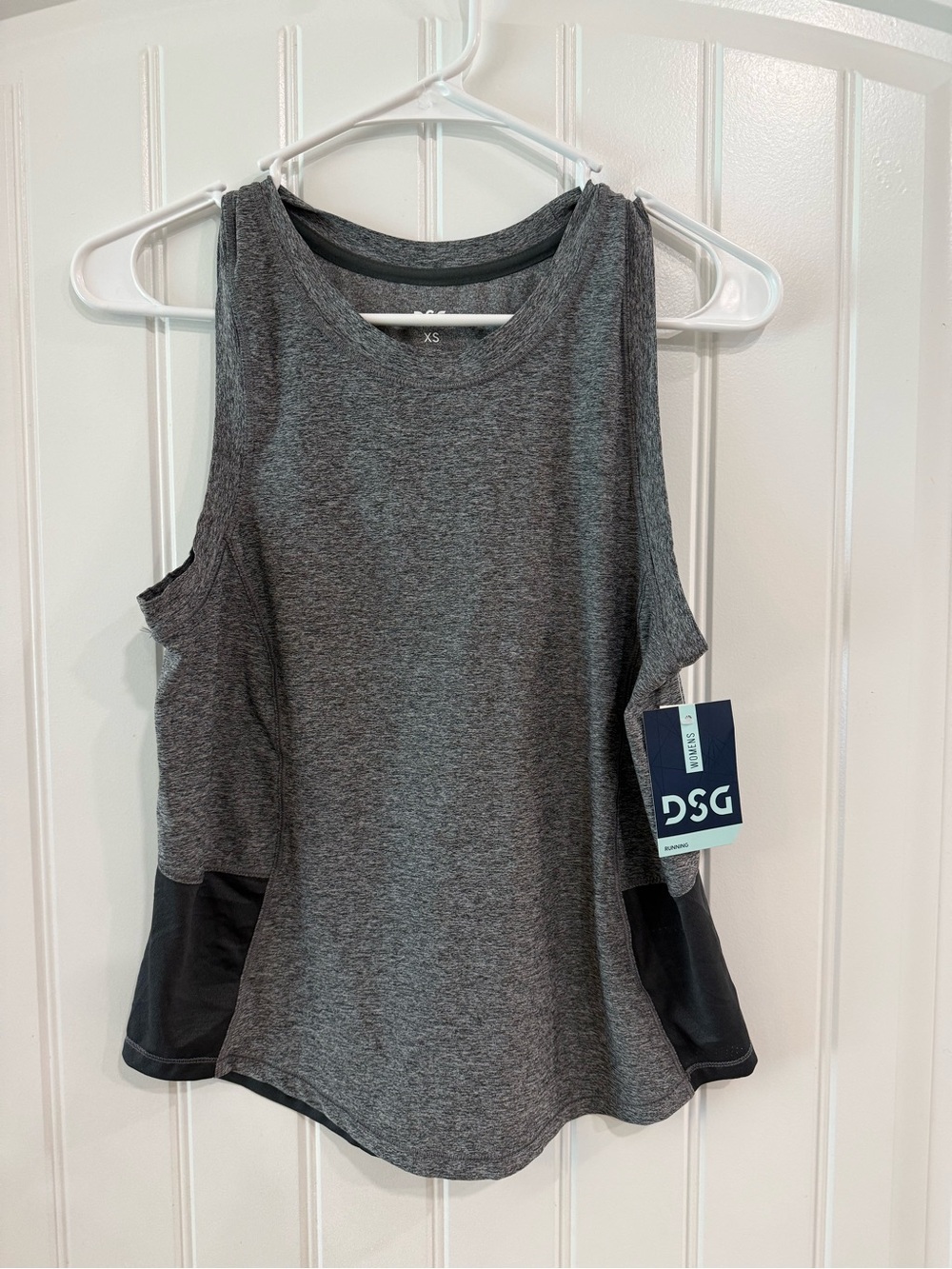 DSG Women's Gray Tank Top with Black Side Panels